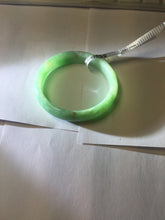 Load image into Gallery viewer, 49mm Certified Type A 100% Natural sunny apple green/red oval Jadeite Jade bangle BG62-0165
