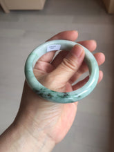 Load image into Gallery viewer, 57.8mm Certified Type A 100% Natural sunny green dark green white Jadeite bangle AZ164-6583
