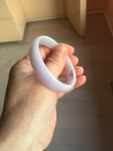 Load image into Gallery viewer, 52.1mm Certified 100% Natural icy white/gray slim round cut nephrite jade bangle PF54-0425
