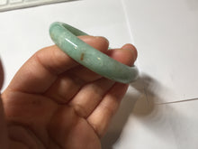 Load image into Gallery viewer, 49mm Certified Type A 100% Natural sunny apple green/red oval Jadeite Jade bangle BG62-0165
