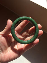 Load image into Gallery viewer, 54.8mm Certified 100% Natural Deep Pine Green/Black "Serene Ember Forest" Nephrite (red-skin nephrite 红皮碧玉) Bangle HT168-20-3847
