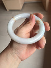 Load image into Gallery viewer, 59.2mm Certified 100% Natural type A light green/purple carved and golden-painted chubby round cut Jadeite Jade bangle PA174-(8571)
