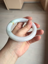 Load image into Gallery viewer, 59.2mm Certified 100% Natural type A light green/purple carved and golden-painted chubby round cut Jadeite Jade bangle PA174-(8571)
