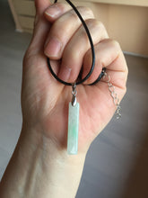 Load image into Gallery viewer, 100% natural type A jadeite jade icy watery green white purple black energy bar pendant group AX153
