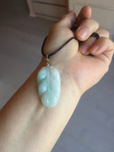 Load image into Gallery viewer, 100% natural type A  sunny green white purple jadeite jade leaf pendant group PB46
