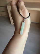 Load image into Gallery viewer, 100% natural type A jadeite jade icy watery green white purple black energy bar pendant group AX153
