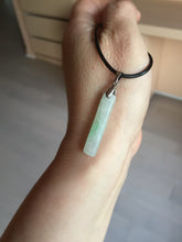 Load image into Gallery viewer, 100% natural type A jadeite jade icy watery green white purple black energy bar pendant group AX153

