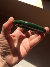 Load image into Gallery viewer, 56.8mm Certified 100% Natural Deep Pine Green/Black "Serene Ember Forest" Nephrite (red-skin nephrite 红皮碧玉) Bangle HT168-21-3866
