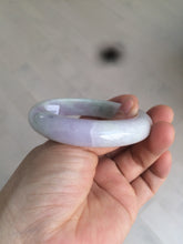 Load image into Gallery viewer, 53mm Certified 100% natural Type A olive green/white/purple jadeite jade bangle AZ2-0466
