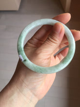 Load image into Gallery viewer, 58.3mm certified Type A 100% Natural light green flat round cut Jadeite Jade bangle PH215-3239
