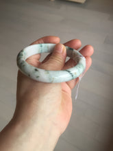 Load image into Gallery viewer, 59.8mm Certificated Type A 100% Natural White purple with green floating flowers Jadeite Jade bangle G110-9508
