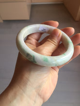 Load image into Gallery viewer, 60.5mm 100% Natural type A sunny green purple white Jadeite Jade bangle PE44-5509
