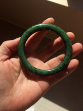 Load image into Gallery viewer, 56.8mm Certified 100% Natural Deep Pine Green/Black "Serene Ember Forest" Nephrite (red-skin nephrite 红皮碧玉) Bangle HT168-21-3866
