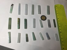 Load image into Gallery viewer, 100% natural type A jadeite jade icy watery green white purple black energy bar pendant group AX153
