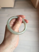 Load image into Gallery viewer, 51.5mm certified 100% natural Type A light green yellow with floating seaweed round cut jadeite jade bangle BM64-6613
