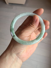 Load image into Gallery viewer, 58.3mm certified Type A 100% Natural light green flat round cut Jadeite Jade bangle PH215-3239
