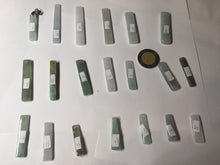 Load image into Gallery viewer, 100% natural type A jadeite jade icy watery green white purple black energy bar pendant group AX153
