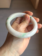 Load image into Gallery viewer, 59.3mm 100% Natural type A sunny green purple white Jadeite Jade bangle PE43-5481
