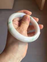 Load image into Gallery viewer, 59.3mm 100% Natural type A sunny green purple white Jadeite Jade bangle PE43-5481
