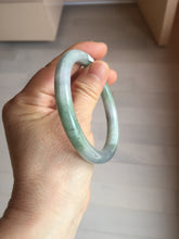 Load image into Gallery viewer, 57mm certified Type A 100% Natural dark green gray light purple round cut Jadeite Jade bangle PH214-3251
