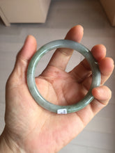 Load image into Gallery viewer, 57mm certified Type A 100% Natural dark green gray light purple round cut Jadeite Jade bangle PH214-3251
