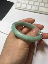 Load image into Gallery viewer, 49mm Certified Type A 100% Natural sunny apple green/red oval Jadeite Jade bangle BG62-0165
