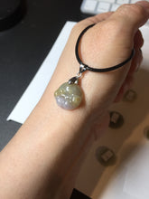 Load image into Gallery viewer, 100% Natural type A green brown doggy paw Jadeite Jade pendant AX154
