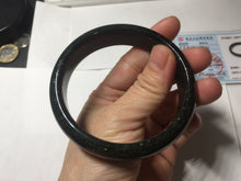Load image into Gallery viewer, 60.3mm 100% Natural dark green/black meteorite Stellar Night sky nephrite bangle HN25-7603
