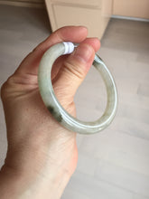 Load image into Gallery viewer, 54.2mm certified 100% natural type A certified light green with floating seaweed round cut jadeite jade bangle BM62-6610
