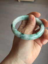 Load image into Gallery viewer, 53.5mm certified type A 100% Natural sunny green light green Jadeite Jade bangle PA261-2991
