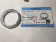 Load image into Gallery viewer, 60.5mm Certified Type A 100% Natural icy watery green/purple chubby Jadeite Jade bangle PB236-9536
