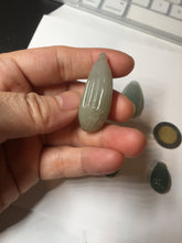 Load image into Gallery viewer, 100% Natural type A light green/gray candied dates Jadeite Jade pendant AX155
