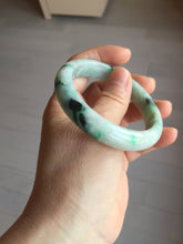 Load image into Gallery viewer, 53.5mm certified type A 100% Natural sunny green light green Jadeite Jade bangle PA261-2991
