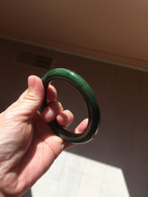 Load image into Gallery viewer, 57.5mm Certified 100% Natural Deep Pine Green/Black "Serene Ember Forest" Nephrite (red-skin nephrite 红皮碧玉) Bangle HT168-18-3922
