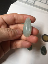 Load image into Gallery viewer, 100% Natural type A light green/gray candied dates Jadeite Jade pendant AX155
