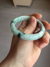 Load image into Gallery viewer, 53.5mm certified type A 100% Natural sunny green light green Jadeite Jade bangle PA261-2991
