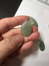 Load image into Gallery viewer, 100% Natural type A light green/gray candied dates Jadeite Jade pendant AX155
