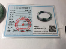 Load image into Gallery viewer, 55.5mm Certified 100% natural Type A Green &amp; Light Purple jadeite jade bangle PH246-0510
