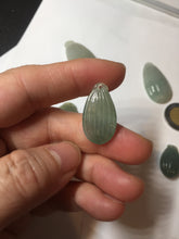 Load image into Gallery viewer, 100% Natural type A light green/gray candied dates Jadeite Jade pendant AX155
