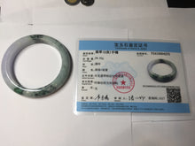 Load image into Gallery viewer, 56mm certified 100% natural Type A light green brown purple jadeite jade bangle AA31-4076
