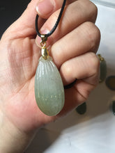 Load image into Gallery viewer, 100% Natural type A light green/gray candied dates Jadeite Jade pendant AX155
