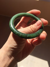 Load image into Gallery viewer, 54.8mm Certified 100% Natural Deep Pine Green/Black "Serene Ember Forest" Nephrite (red-skin nephrite 红皮碧玉) Bangle HT168-17-6188
