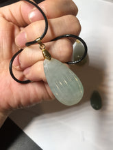 Load image into Gallery viewer, 100% Natural type A light green/gray candied dates Jadeite Jade pendant AX155
