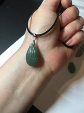 Load image into Gallery viewer, 100% Natural type A light green/gray candied dates Jadeite Jade pendant AX155
