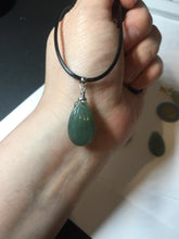 Load image into Gallery viewer, 100% Natural type A light green/gray candied dates Jadeite Jade pendant AX155
