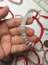Load image into Gallery viewer, 100% natural type A green white purple Safety Guardian Button donut jadeite jade thread woven bracelets PD98
