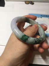 Load image into Gallery viewer, 56mm certified 100% natural Type A light green brown purple jadeite jade bangle AA31-4076

