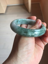 Load image into Gallery viewer, 57.5mm certified 100% natural Type A light green/purple/white chubby jadeite jade bangle R59-1301
