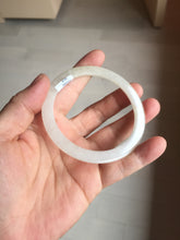 Load image into Gallery viewer, 56mm certified 100% natural type A light yellow brown sugar flat jadeite jade bangle PA169-6634
