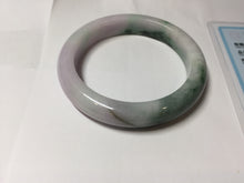 Load image into Gallery viewer, 55.5mm Certified 100% natural Type A sunny Green &amp; Light Purple(春带彩) jadeite jade bangle PH247-0509
